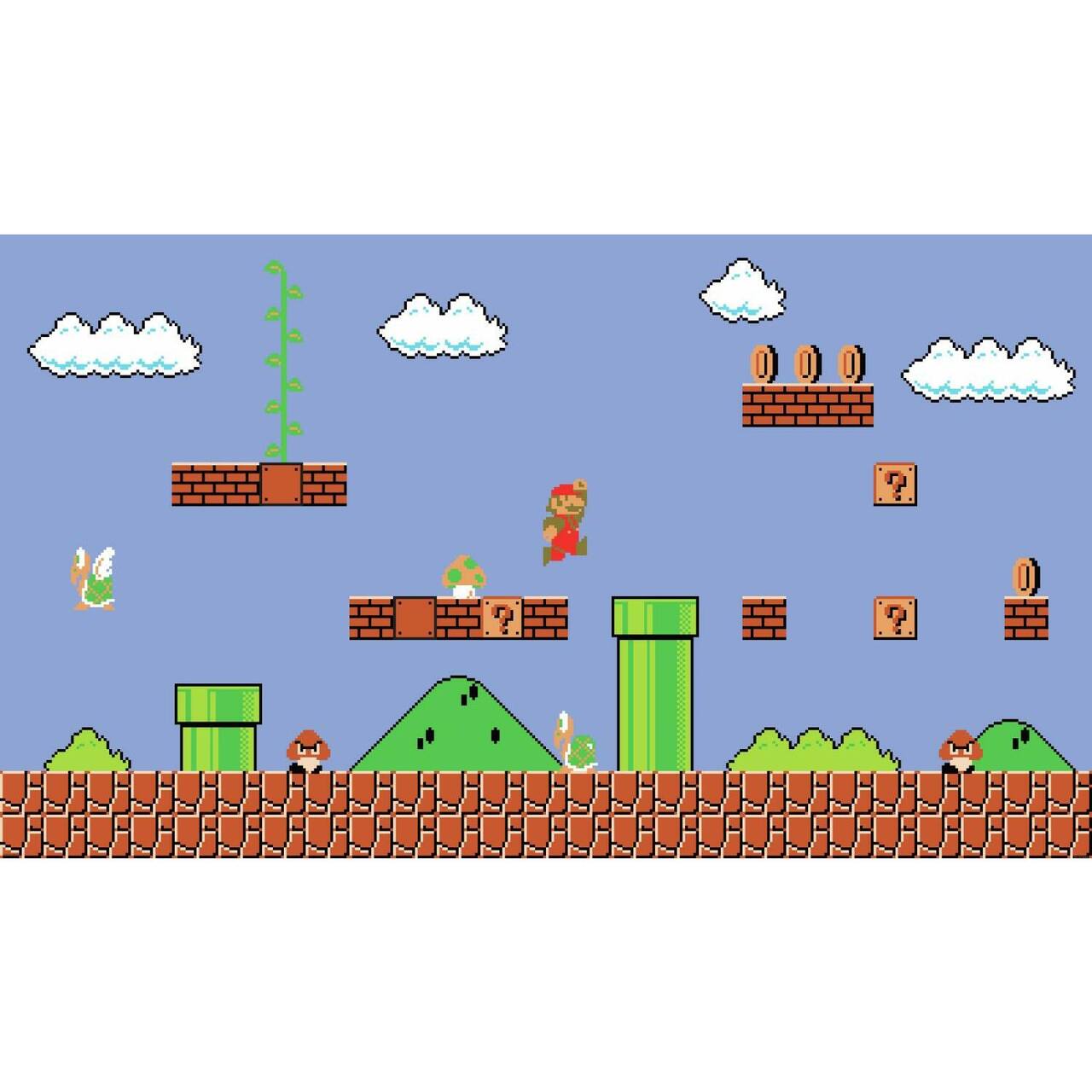 RoomMates Super Mario Retro XL Chair Rail Prepasted Mural